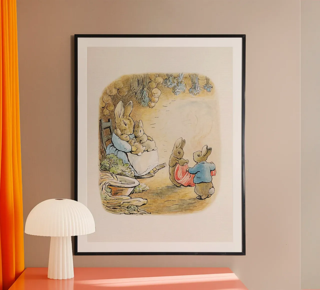 Peter Rabbit e i suoi amici n. 4 poster con telaio in alluminio da Panait Ivascu