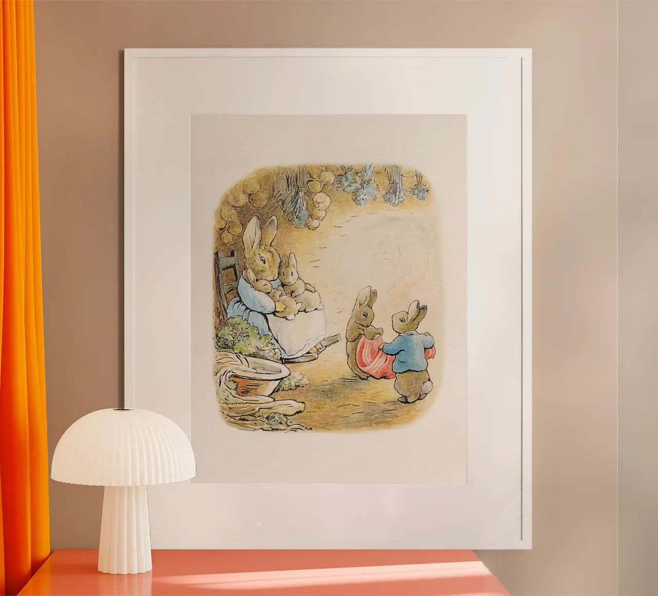 Peter Rabbit e i suoi amici n. 4 poster con telaio in alluminio da Panait Ivascu