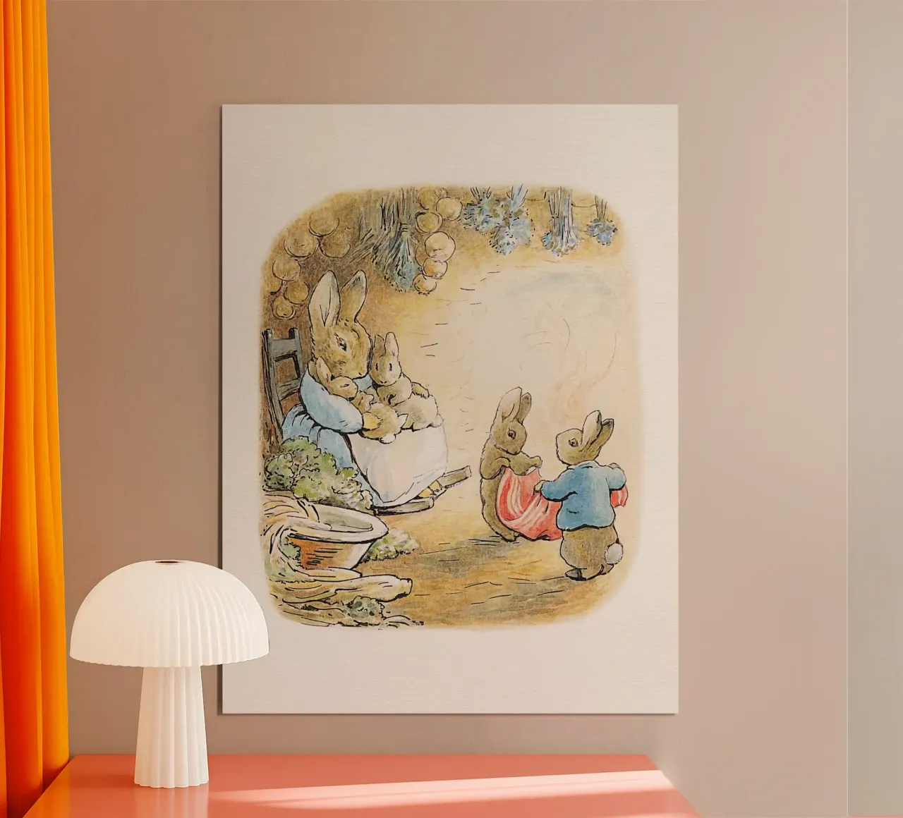 Peter Rabbit e i suoi amici n. 4 poster con telaio in alluminio da Panait Ivascu