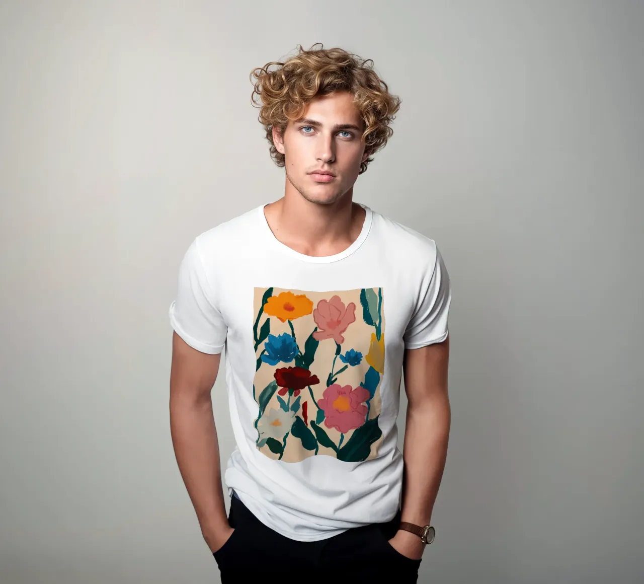 Fioritura a colori t-shirt da M.A.Z.U.N.