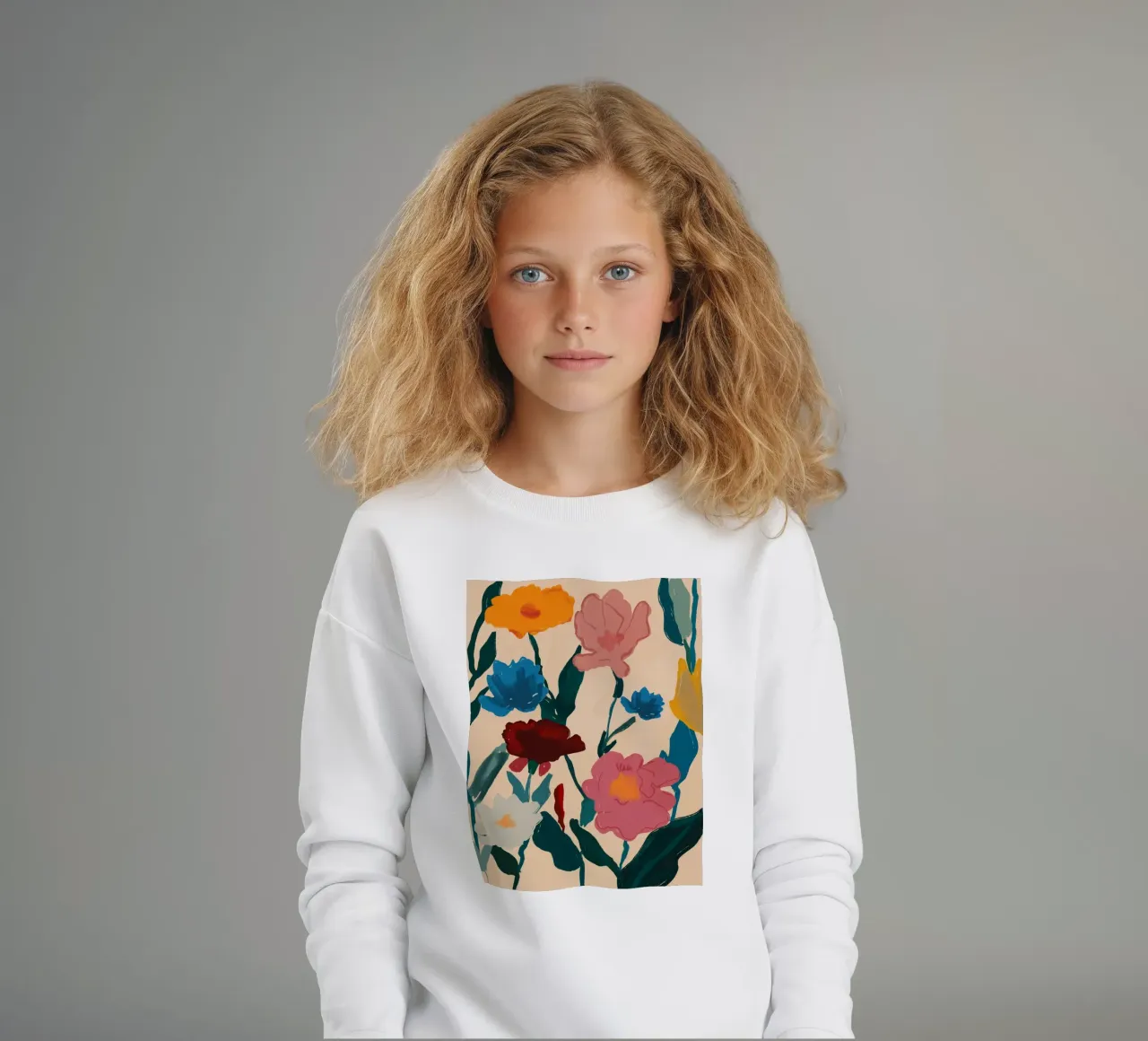 Fioritura a colori felpa bambino da M.A.Z.U.N.