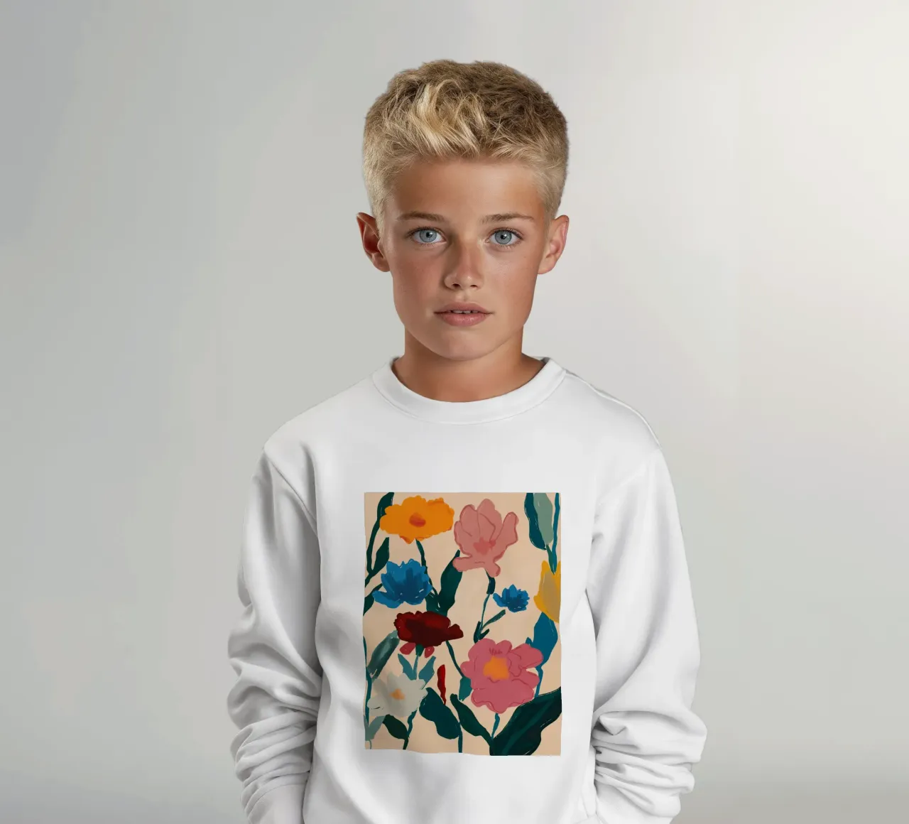 Fioritura a colori felpa bambino da M.A.Z.U.N.