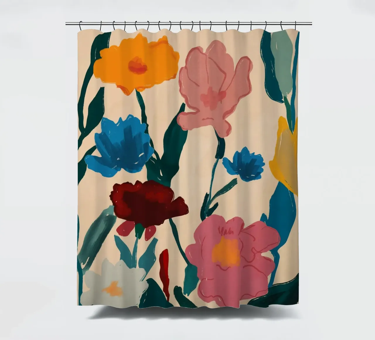 Fioritura a colori tenda da doccia da M.A.Z.U.N.