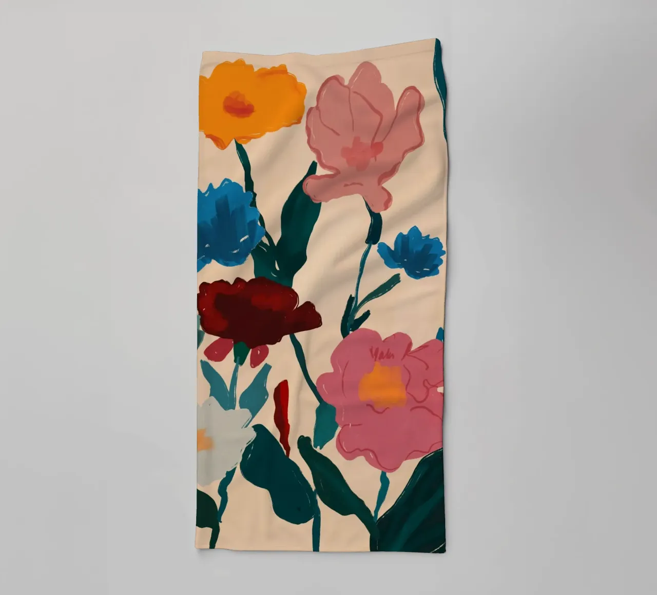 Fioritura a colori asciugamano da bagno da M.A.Z.U.N.
