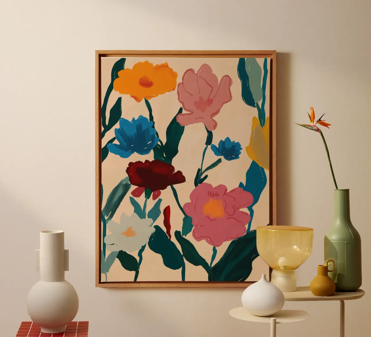 Fioritura a colori tela da M.A.Z.U.N.