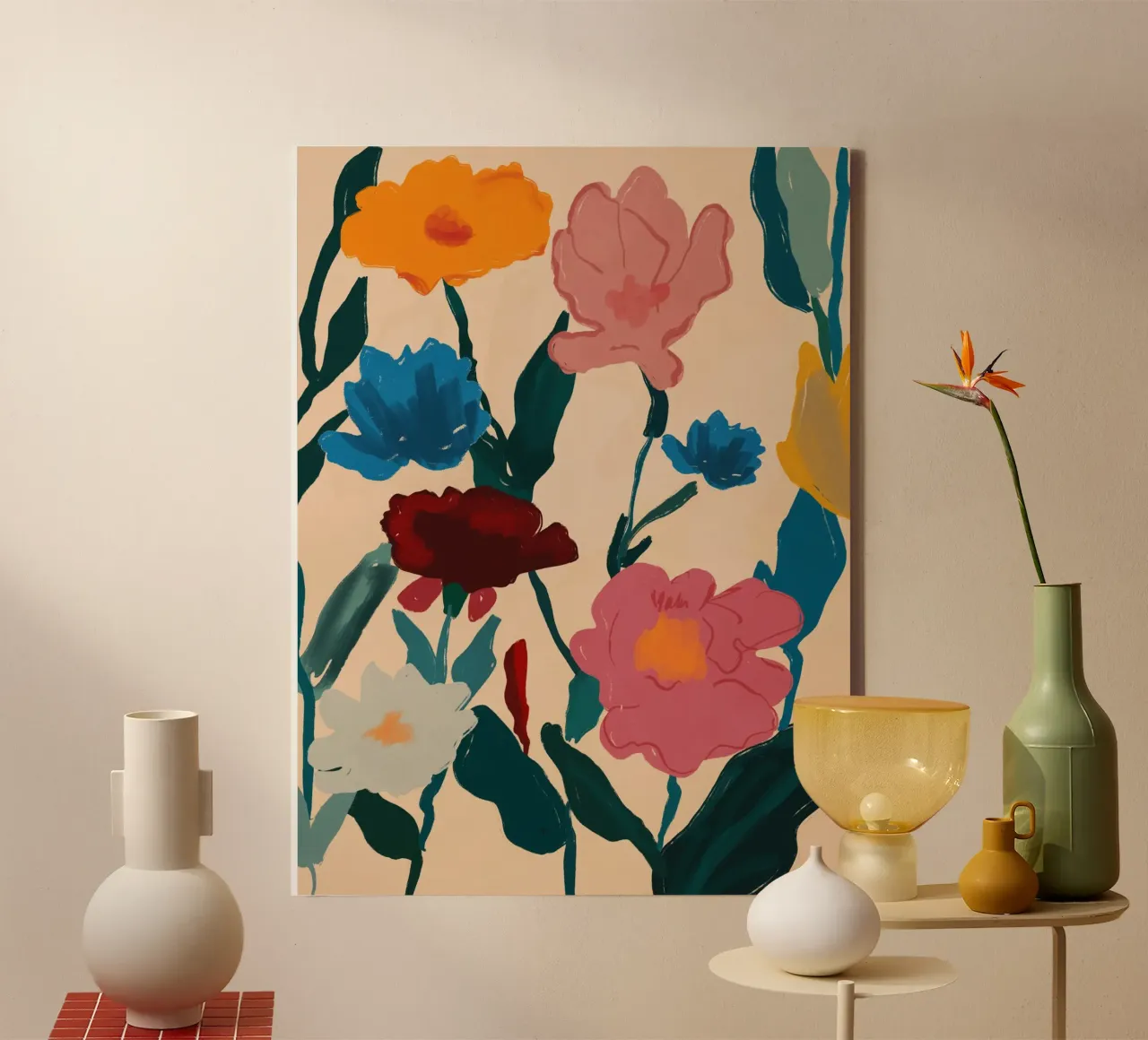Fioritura a colori tela da M.A.Z.U.N.