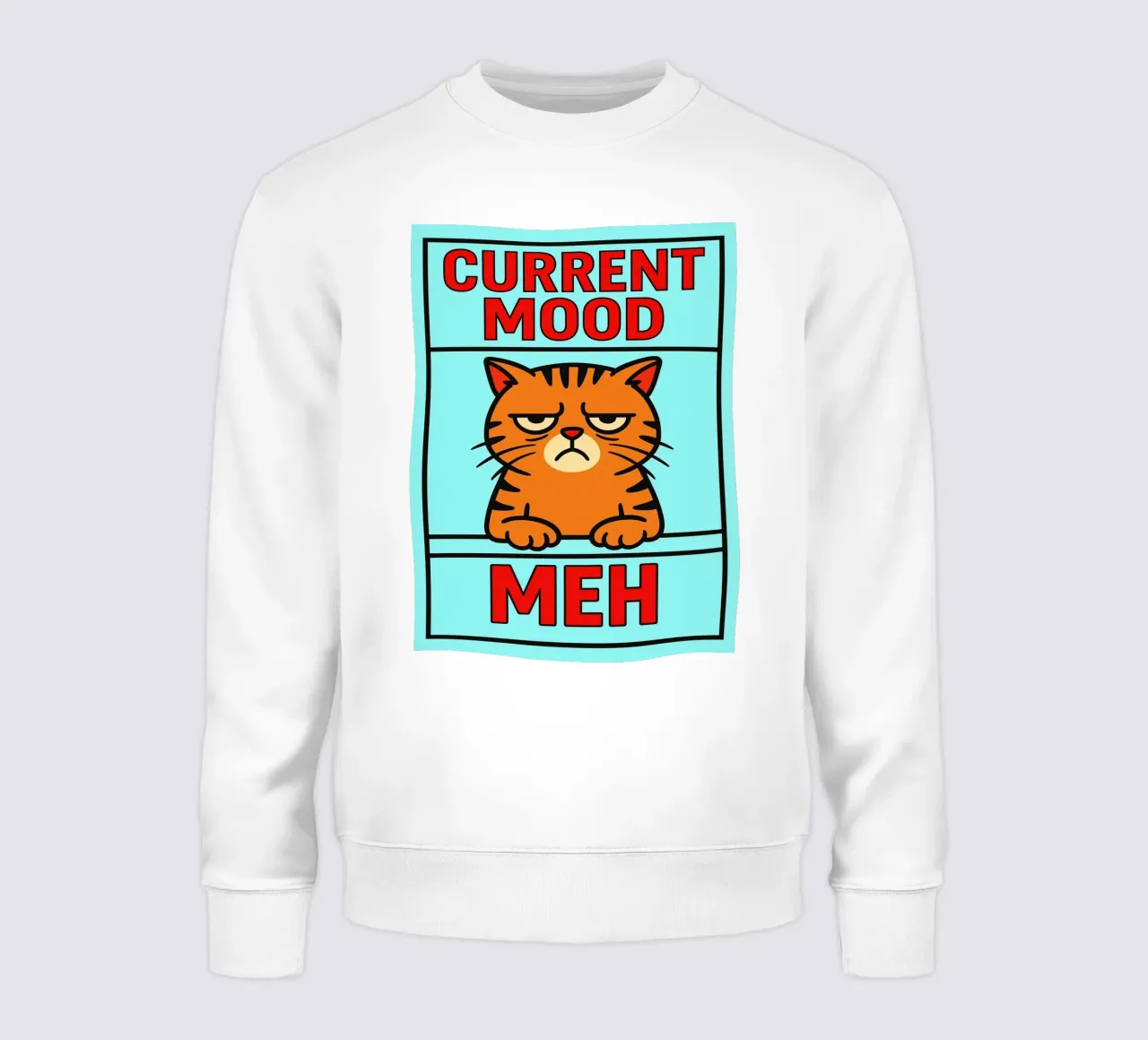 umore attuale meh gatto divertente felpa da xandrax