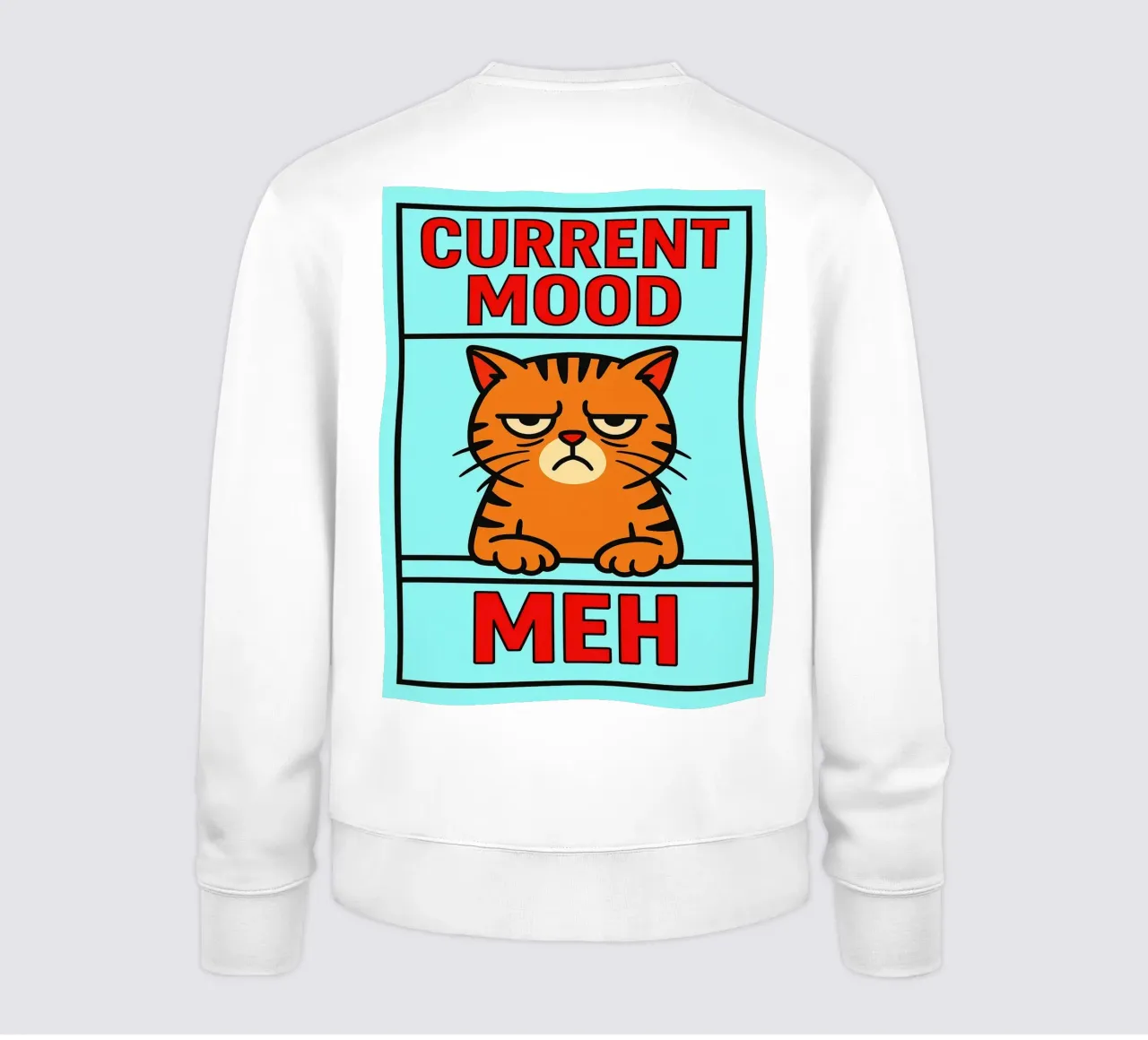 umore attuale meh gatto divertente felpa da xandrax