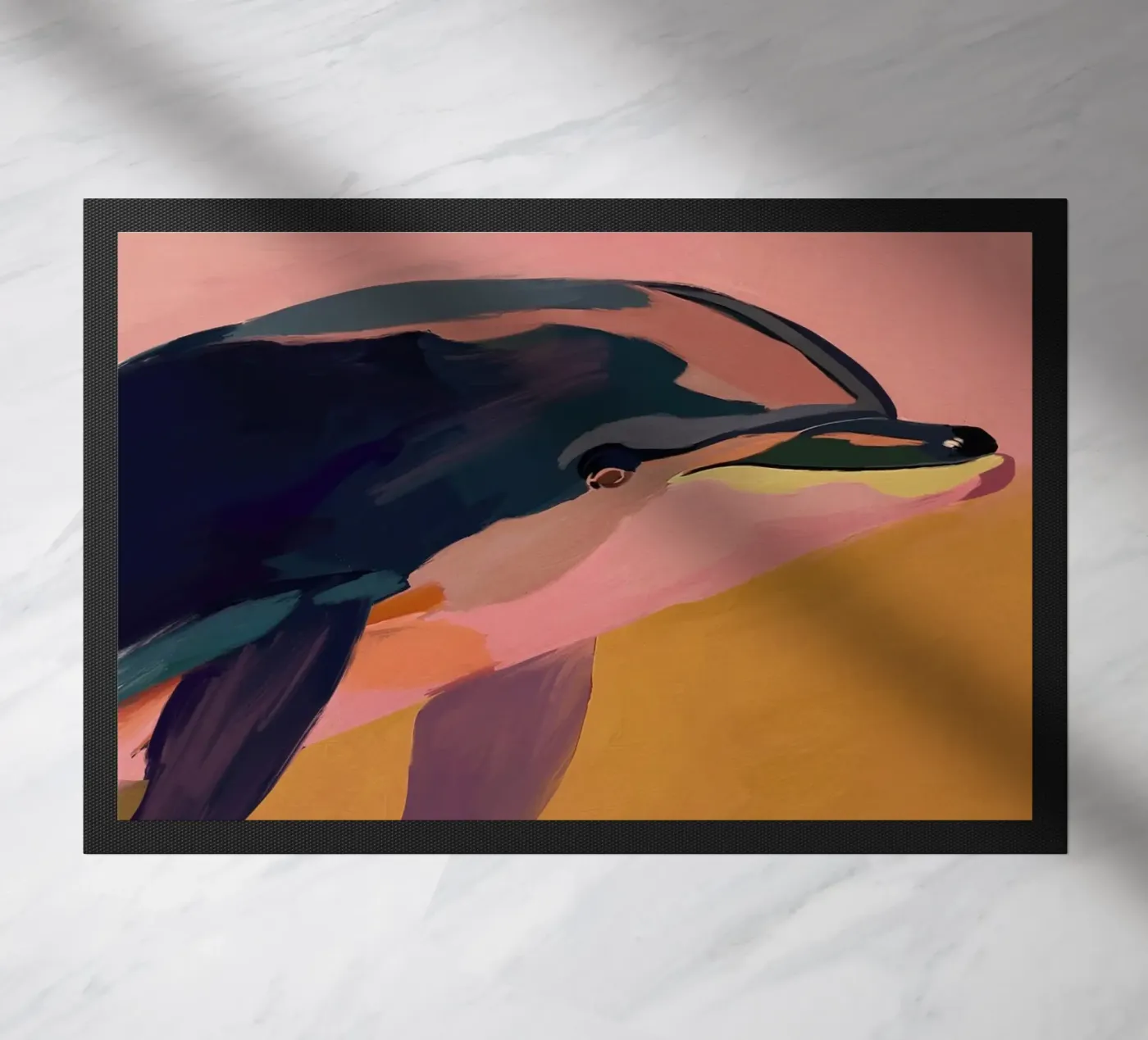 Abstracte dolfijn deurmat van M.A.Z.U.N.