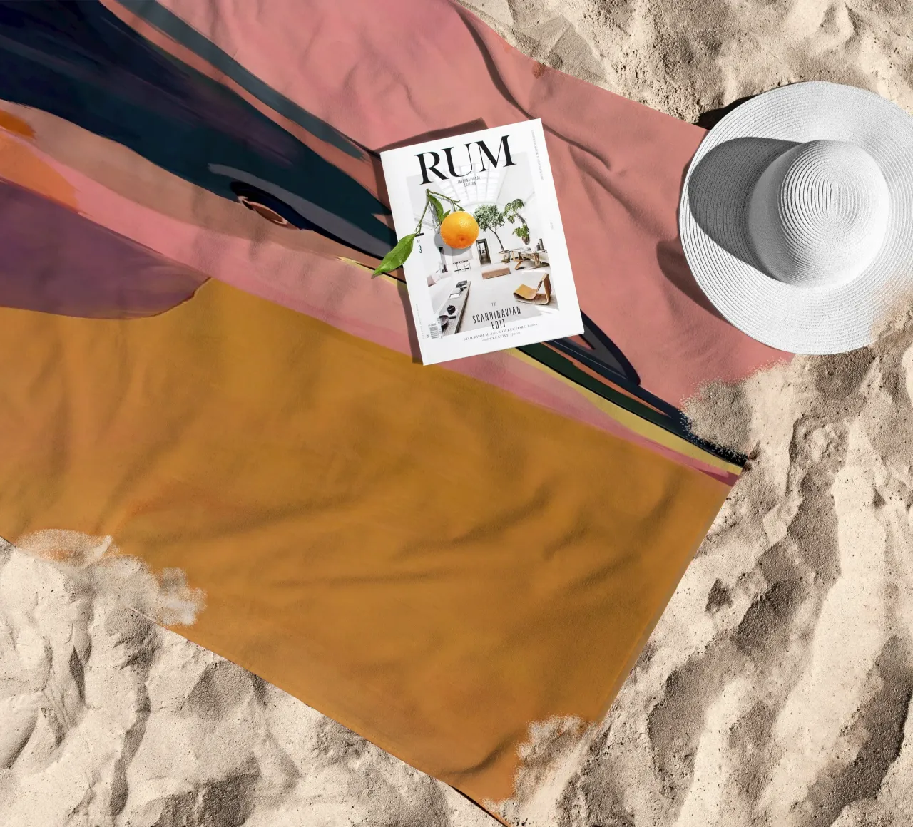 Delfino astratto telo mare da M.A.Z.U.N.