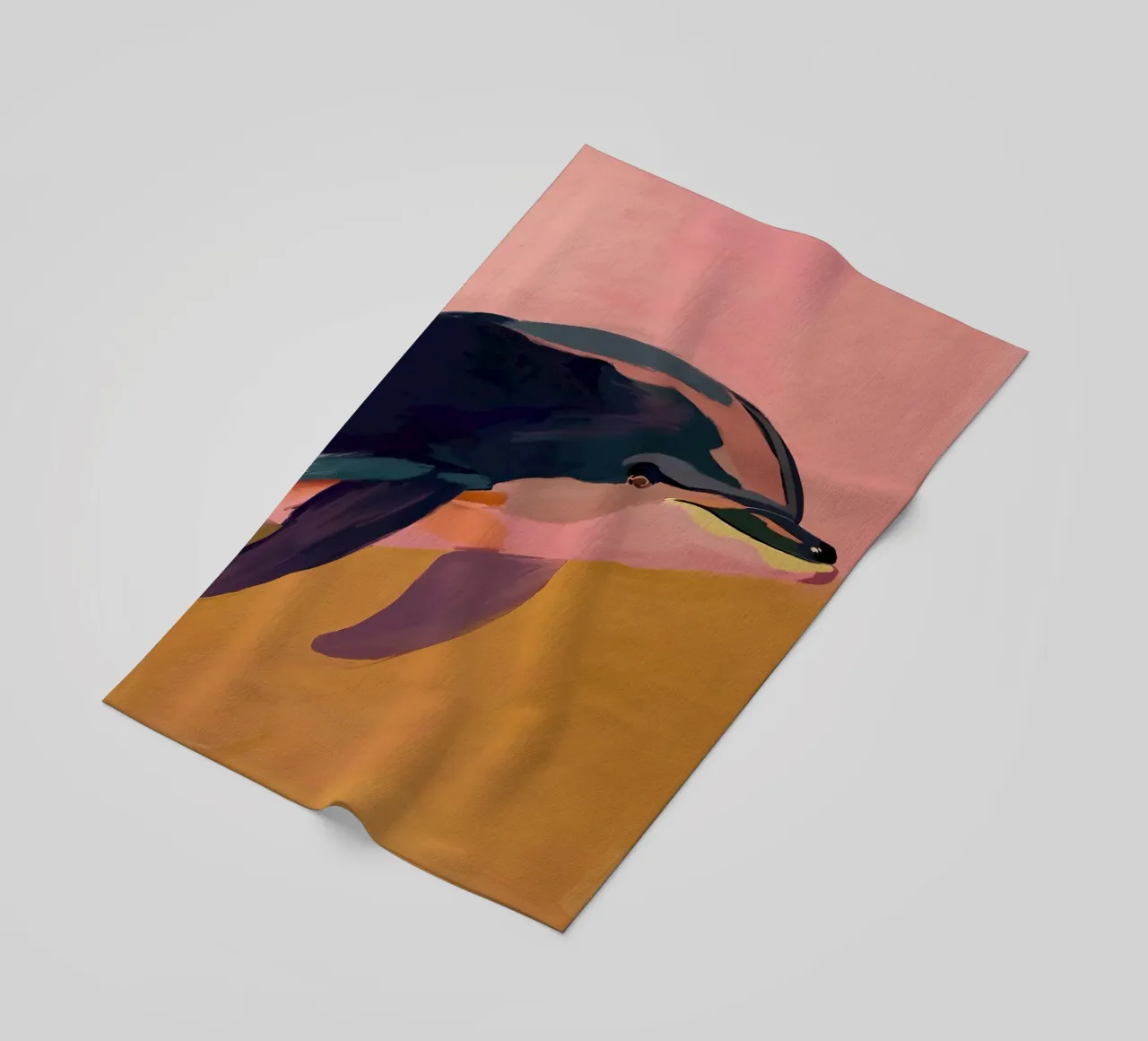 Delfino astratto telo mare da M.A.Z.U.N.