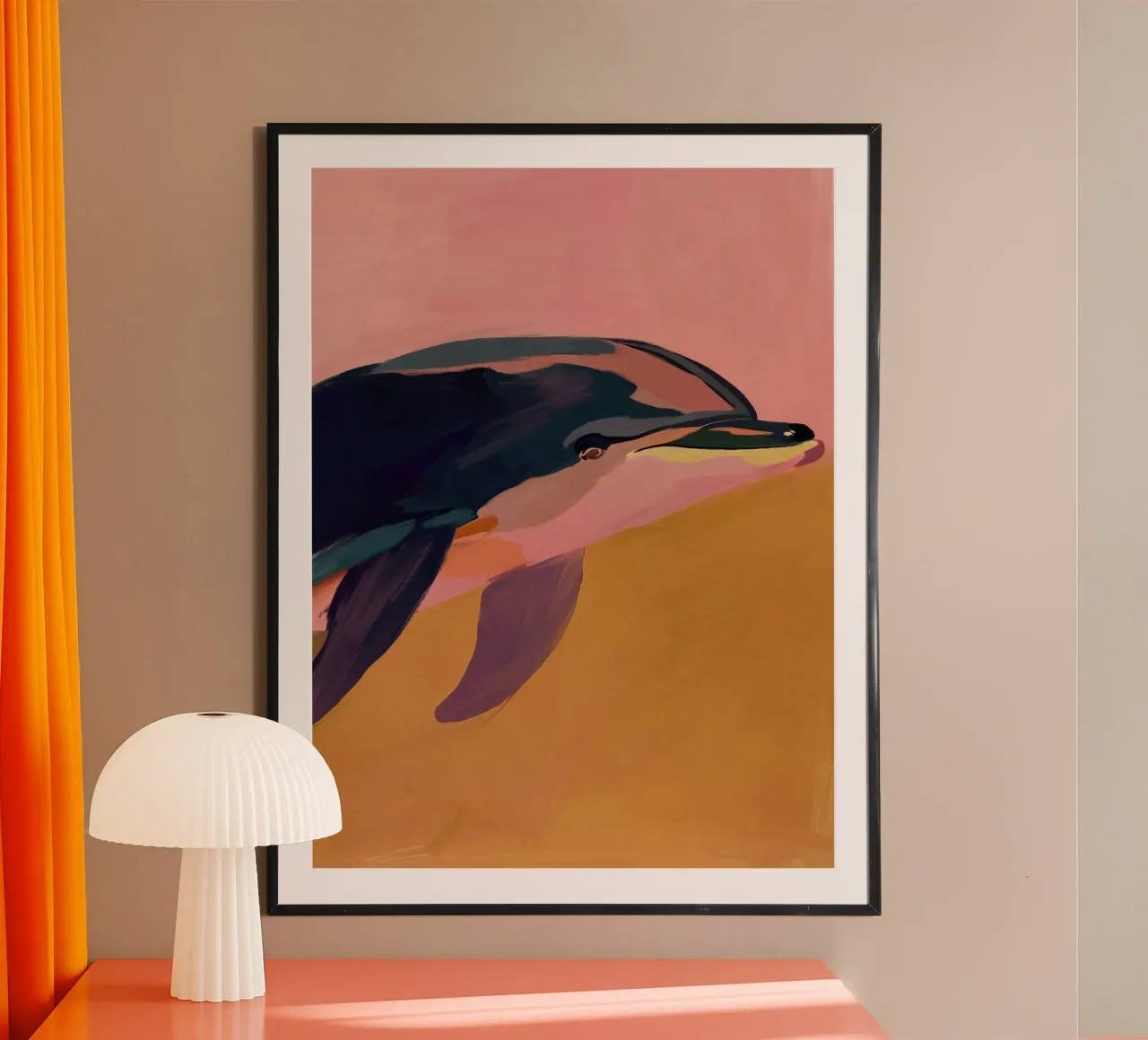 Delfino astratto poster da M.A.Z.U.N.