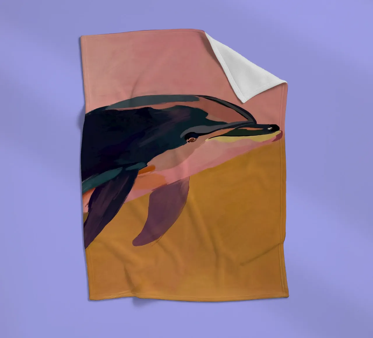 Delfino astratto coperta in pile da M.A.Z.U.N.