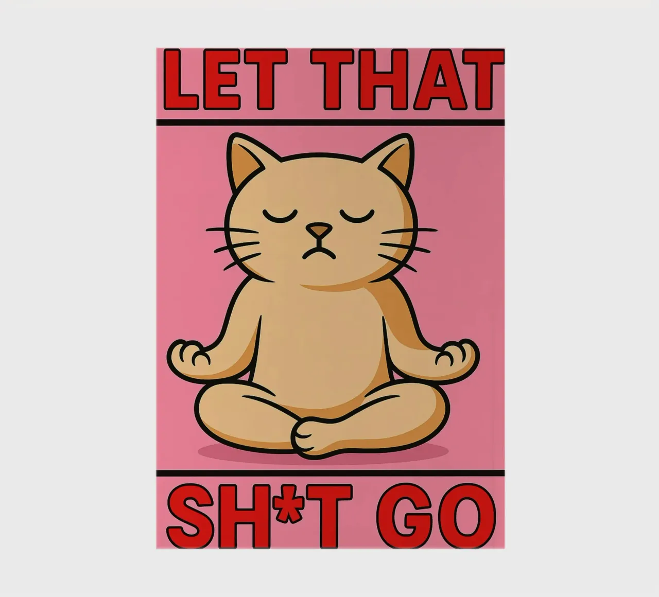 let that sht go funny cat notebook by xandrax