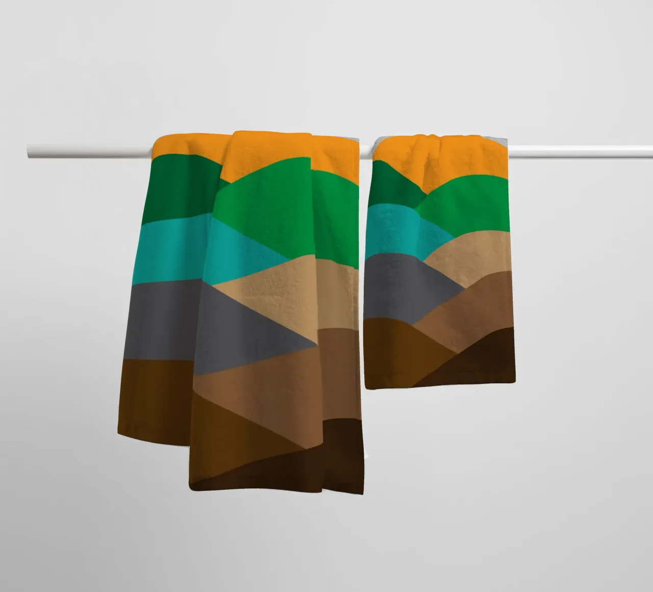 vue panoramique de la montagne serviette de bain de Toolee
