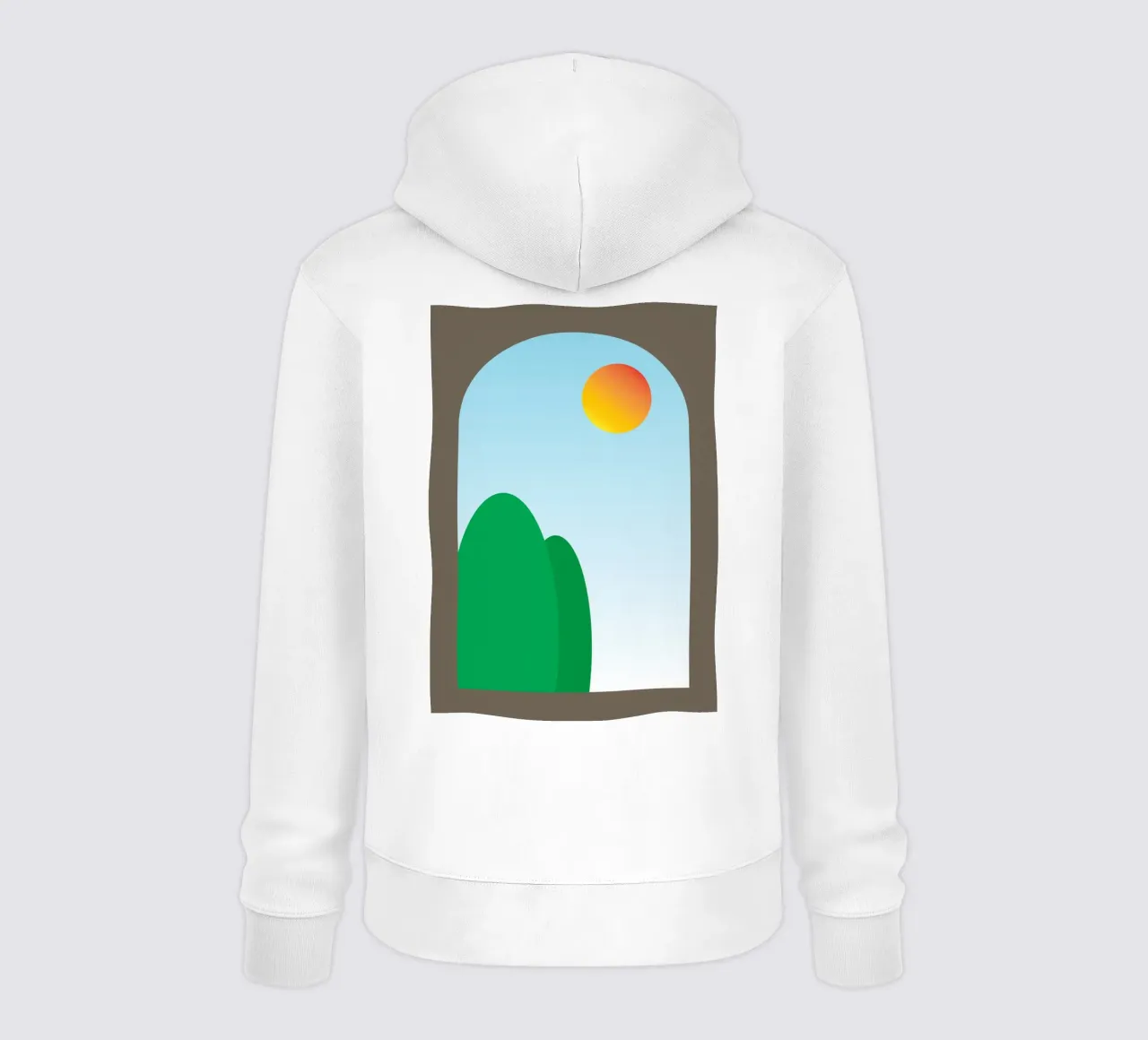 vue du matin depuis la fenêtre sweat à capuche de Toolee