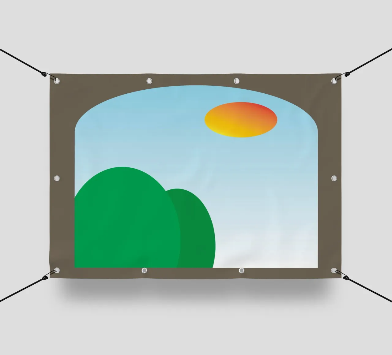 vue du matin depuis la fenêtre bâche pvc de Toolee