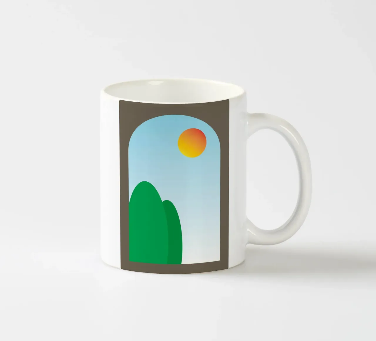 vue du matin depuis la fenêtre mug en céramique de Toolee