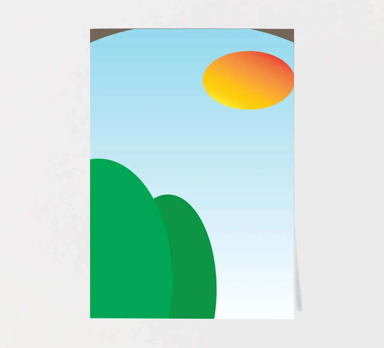 vue du matin depuis la fenêtre planche autocollant de Toolee