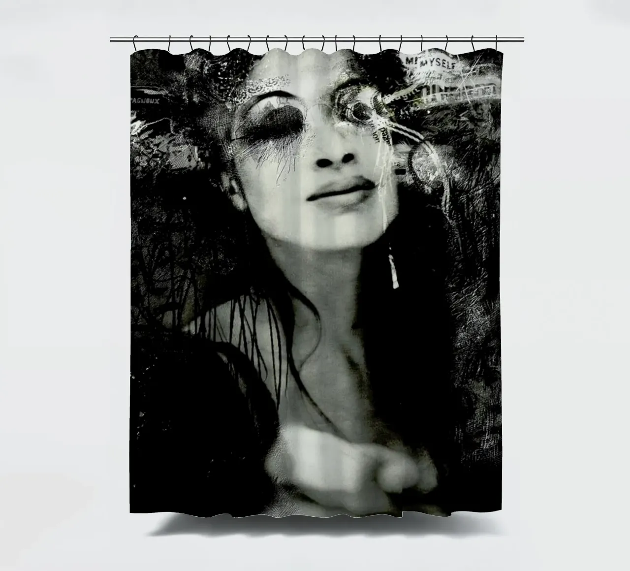 Love is Strange shower curtain by Sandrine Pagnoux