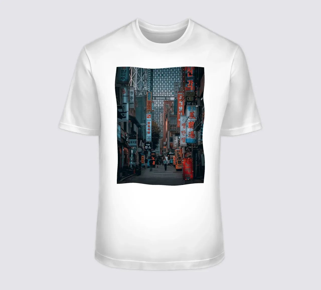 Insegne al neon di Seul, Corea t-shirt da Marcel Bisig