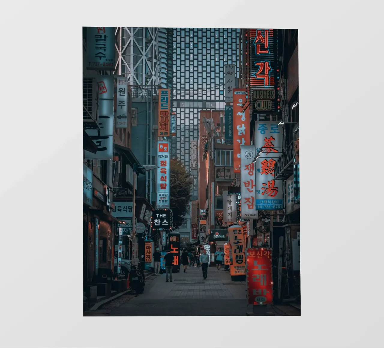 Insegne al neon di Seul, Corea pellicola backlit da Marcel Bisig