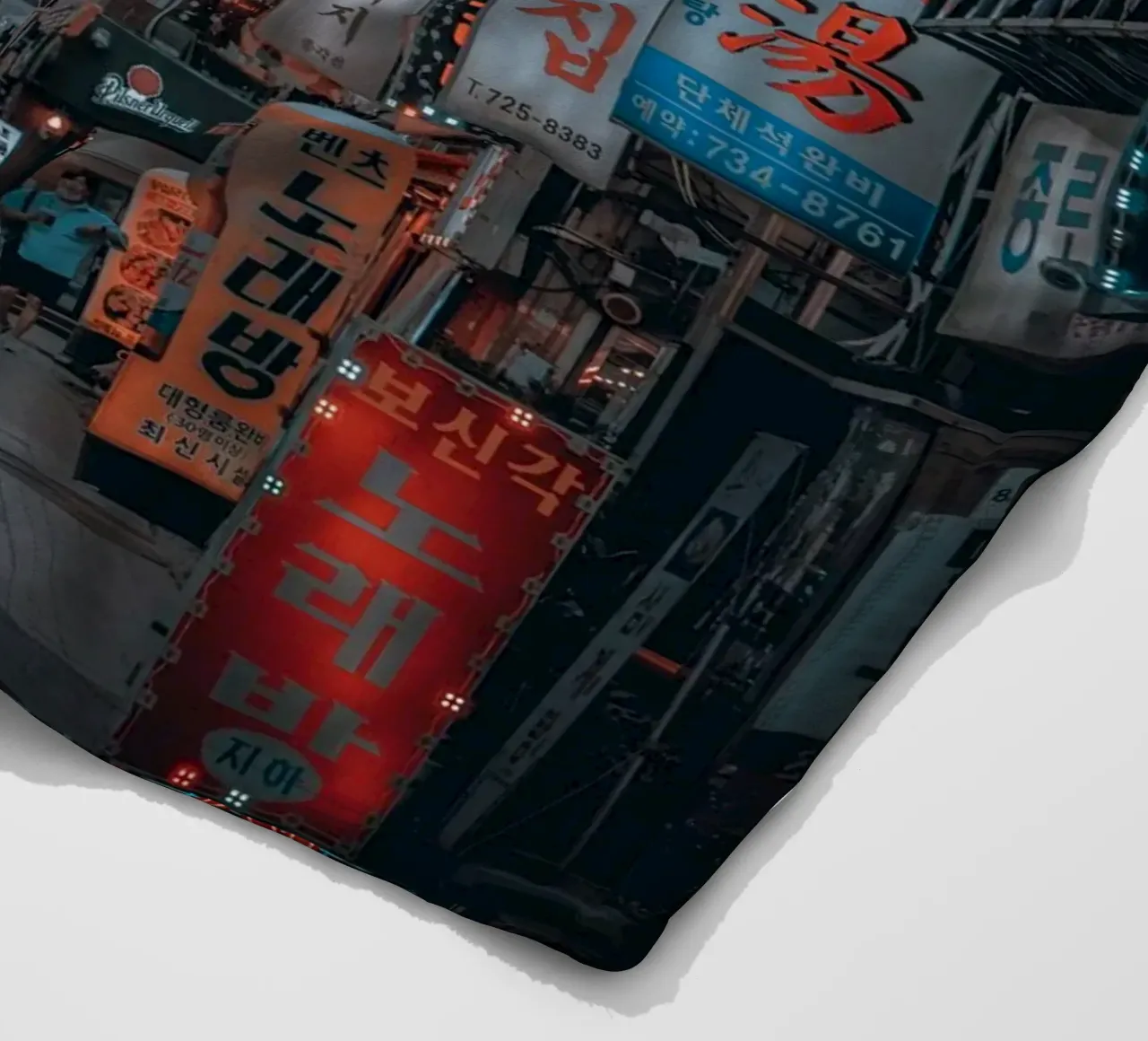 Insegne al neon di Seul, Corea coperta in pile da Marcel Bisig