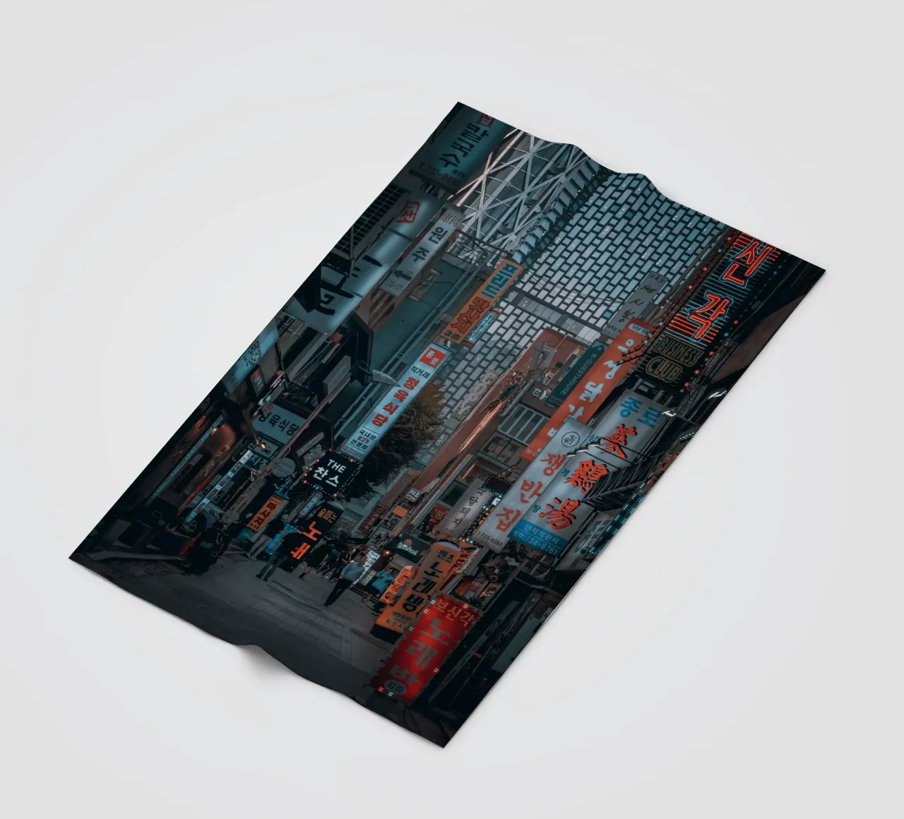 Insegne al neon di Seul, Corea coperta in pile da Marcel Bisig