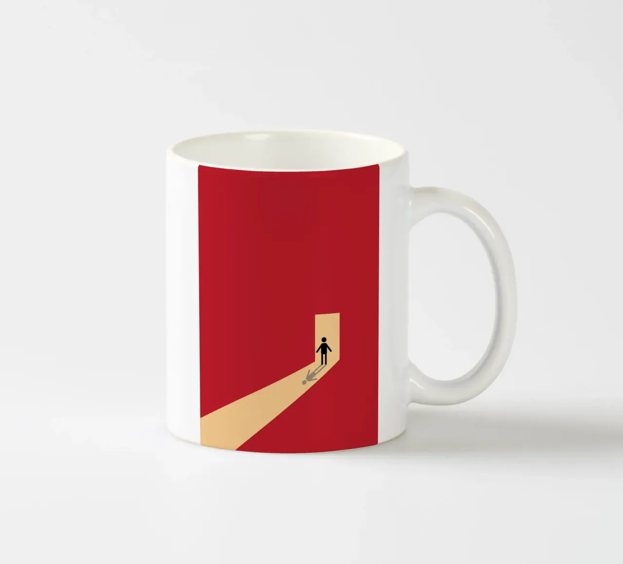 ombra di uomo davanti alla porta tazza in ceramica da Toolee