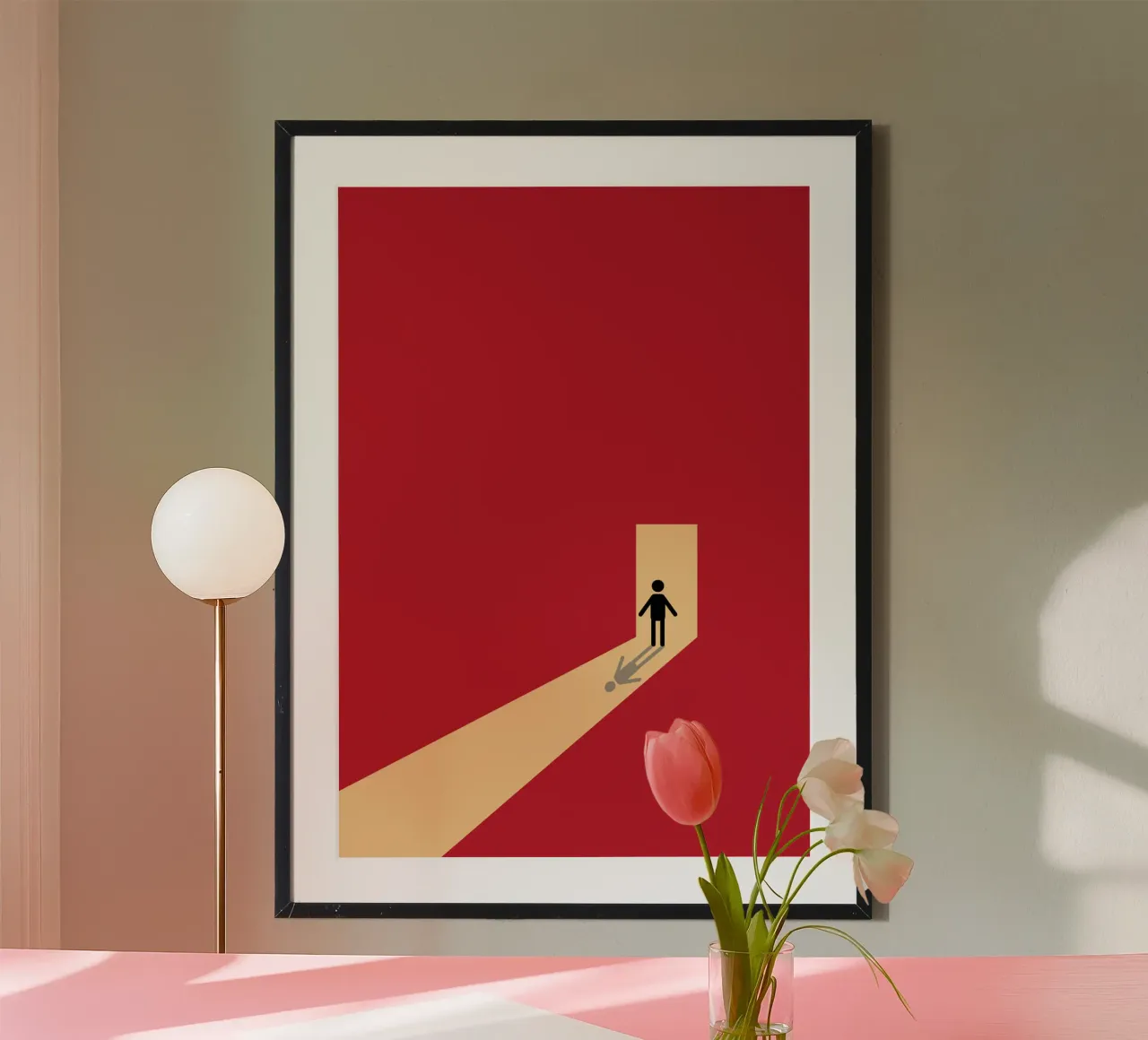 man shadow in front the door hahnemühle by Toolee