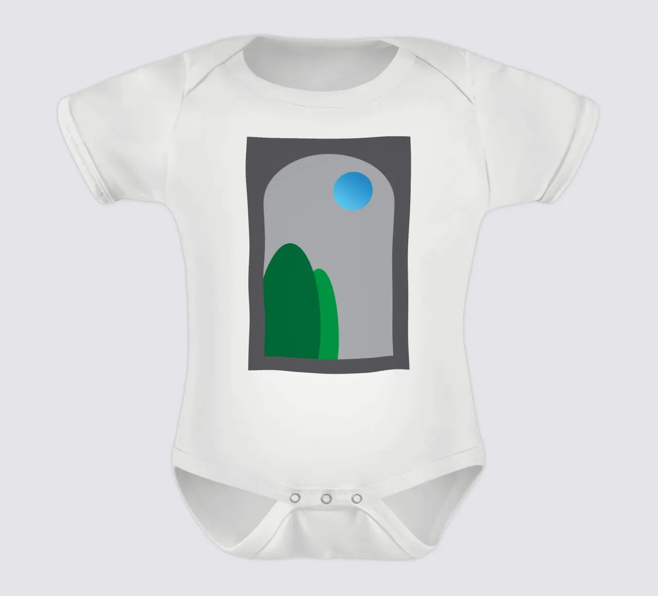 vista notturna dalle finestre body neonato maniche corte da Toolee