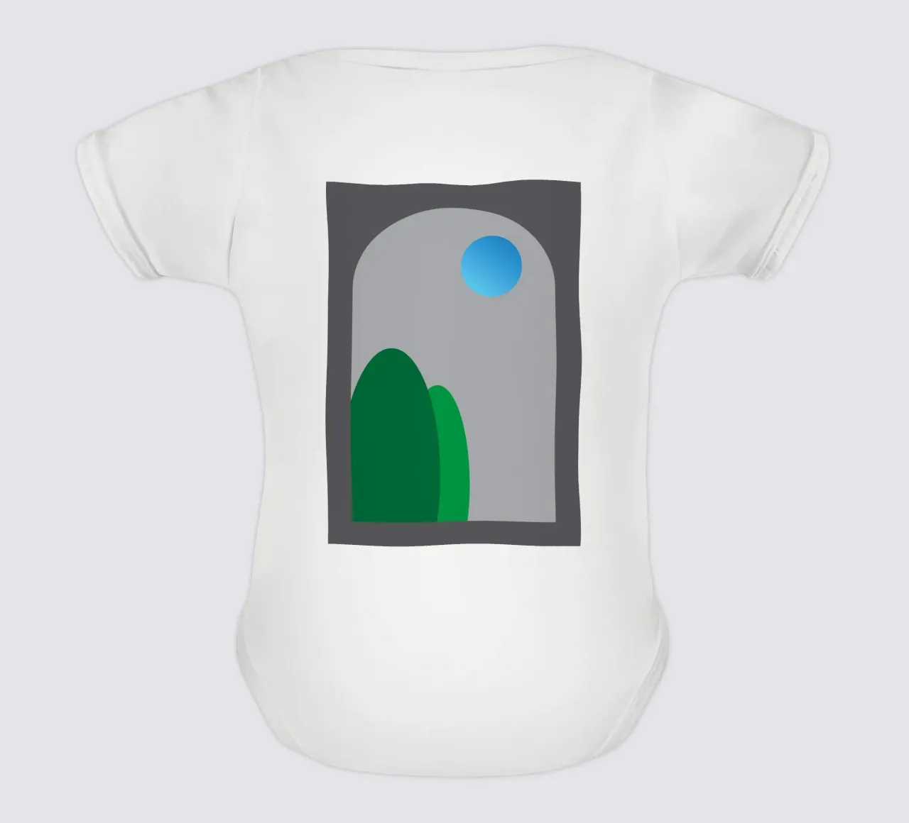 vista notturna dalle finestre body neonato maniche corte da Toolee
