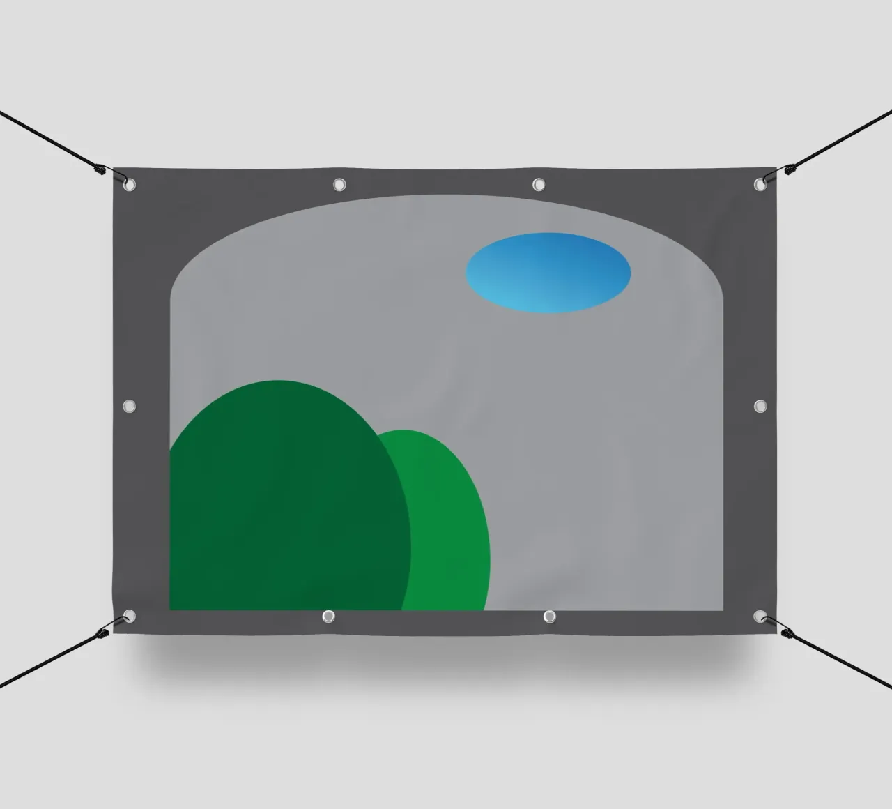 vue nocturne depuis les fenêtres bâche pvc de Toolee