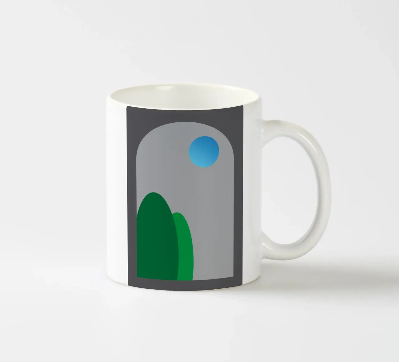 vue nocturne depuis les fenêtres mug en céramique de Toolee