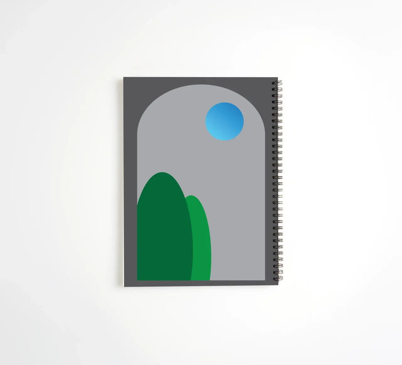 vue nocturne depuis les fenêtres carnet à spirale de Toolee