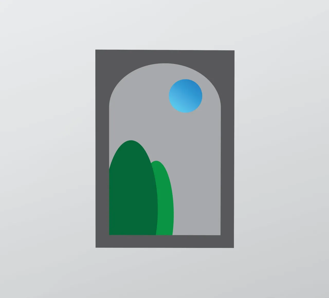 vue nocturne depuis les fenêtres autocollant de Toolee
