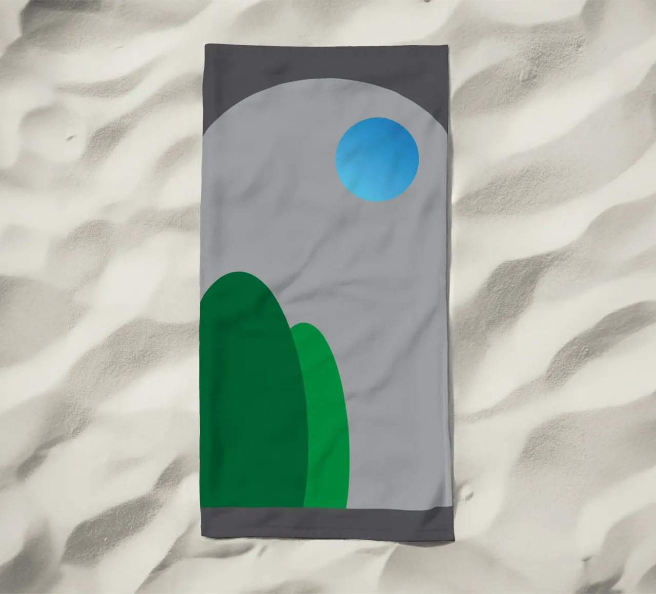 vue nocturne depuis les fenêtres serviette de plage de Toolee