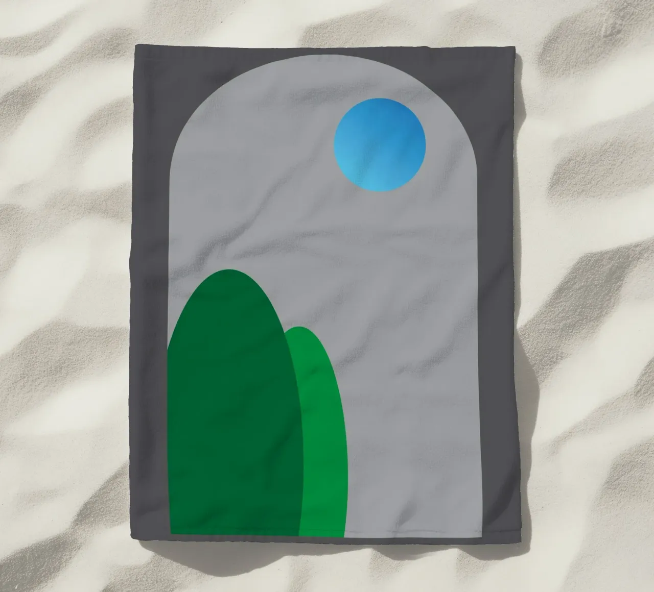 vue nocturne depuis les fenêtres serviette de plage de Toolee