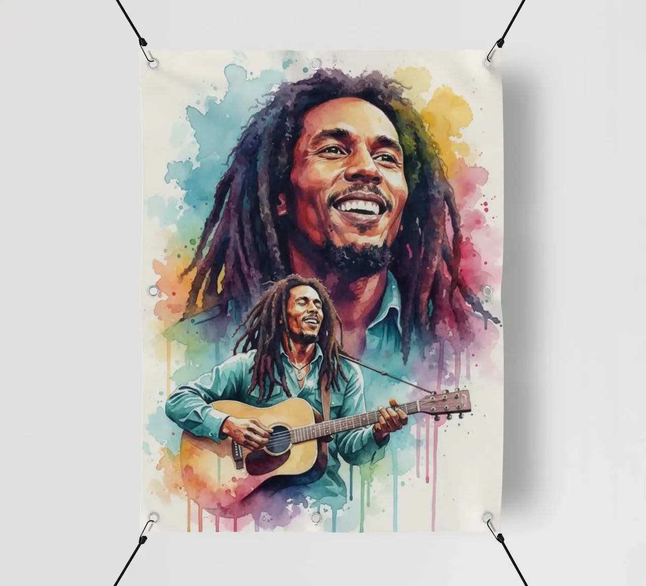 Festa reggae di Bob Marley telo in pvc da Kalis