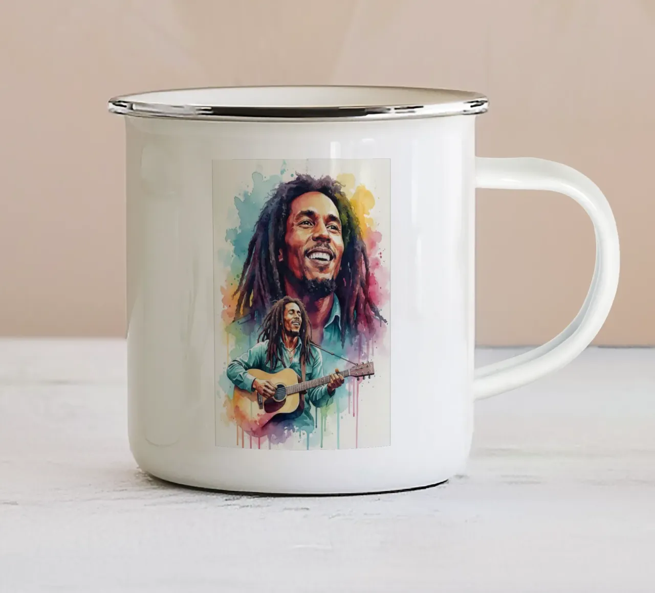 Festa reggae di Bob Marley tazza in smalto da Kalis