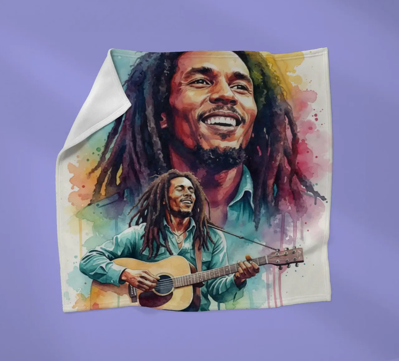 Festa reggae di Bob Marley coperta in pile da Kalis