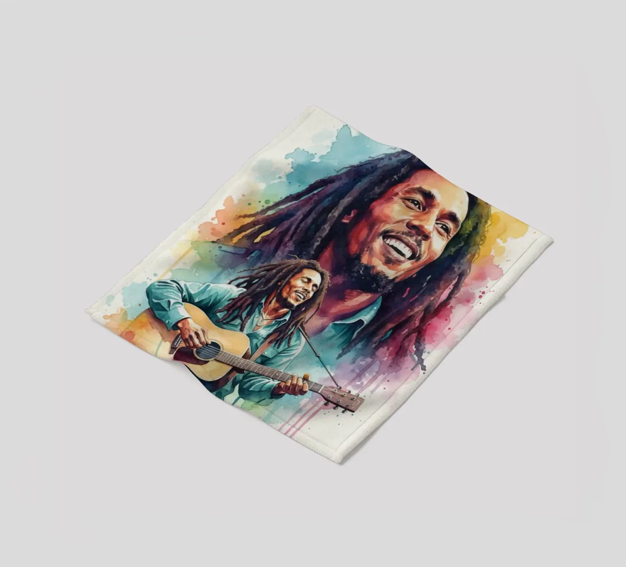 Festa reggae di Bob Marley coperta in pile da Kalis