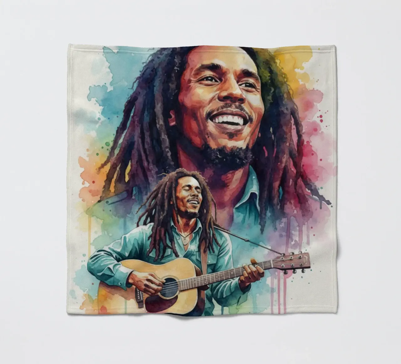 Festa reggae di Bob Marley coperta in pile da Kalis