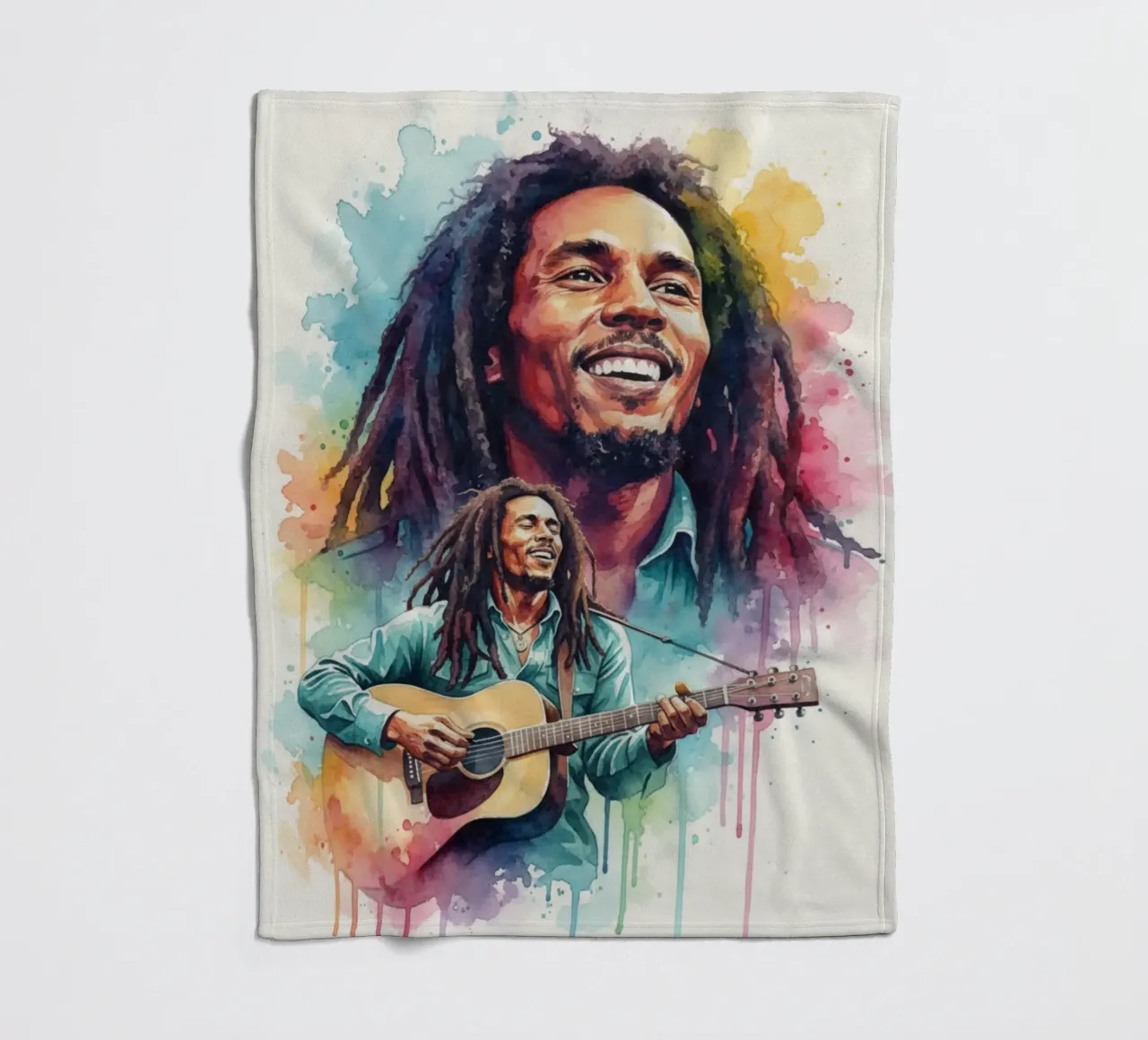 Festa reggae di Bob Marley coperta in pile da Kalis