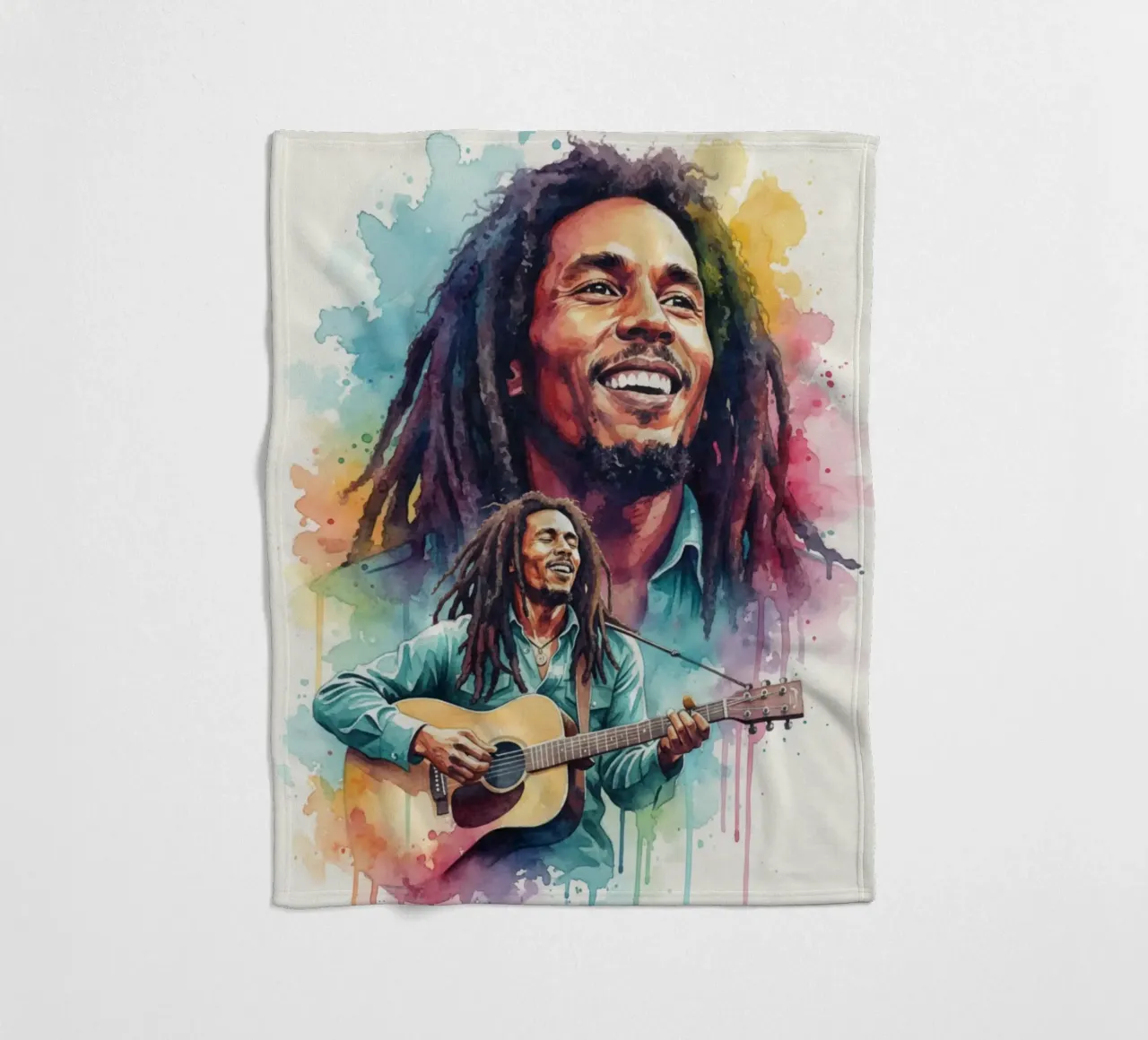 Festa reggae di Bob Marley coperta in pile da Kalis