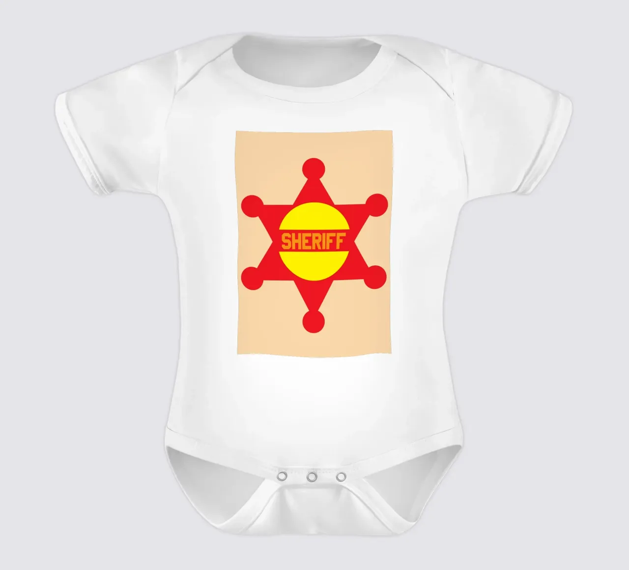 creazione logo sceriffo body neonato maniche corte da Toolee