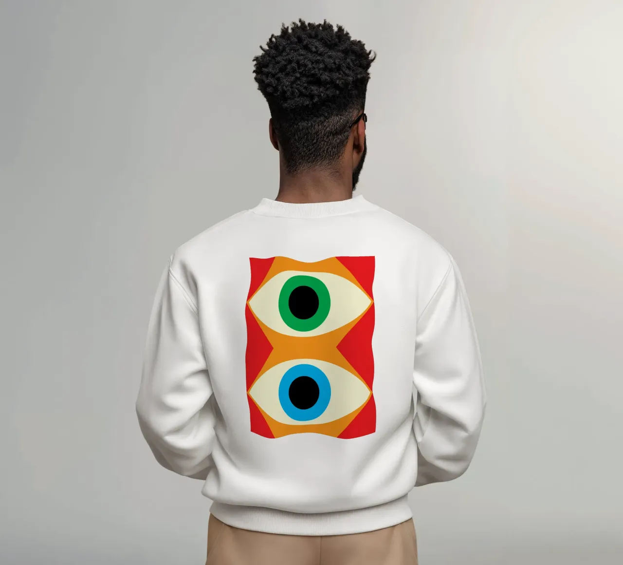 dos ojos vector imaginación sudadera de Toolee