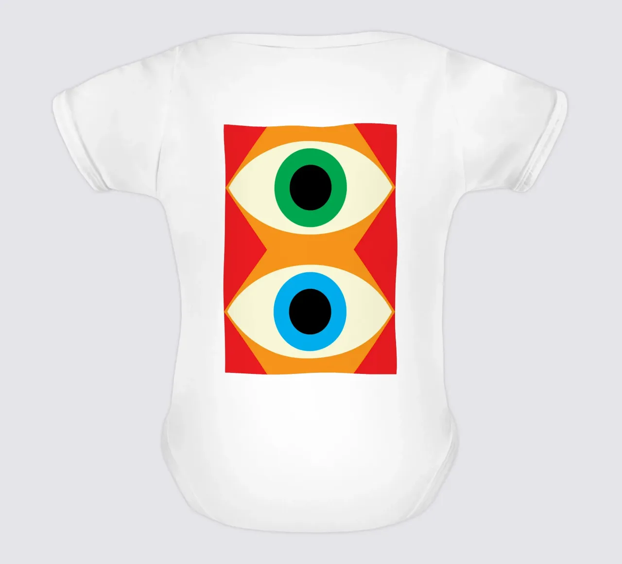 two eyes vector imagination short-sleeve baby romper by Toolee