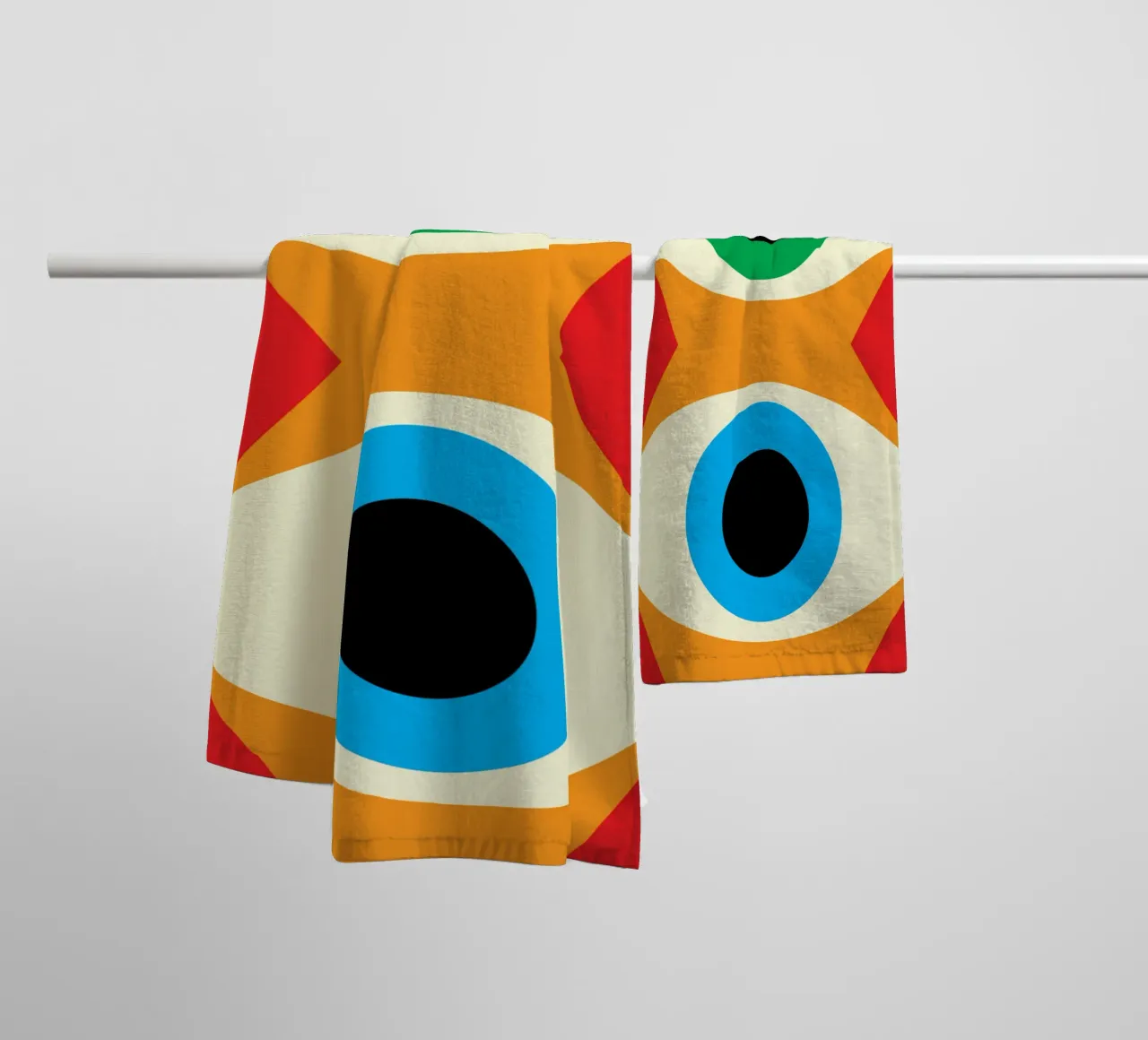 two eyes vector imagination towel by Toolee