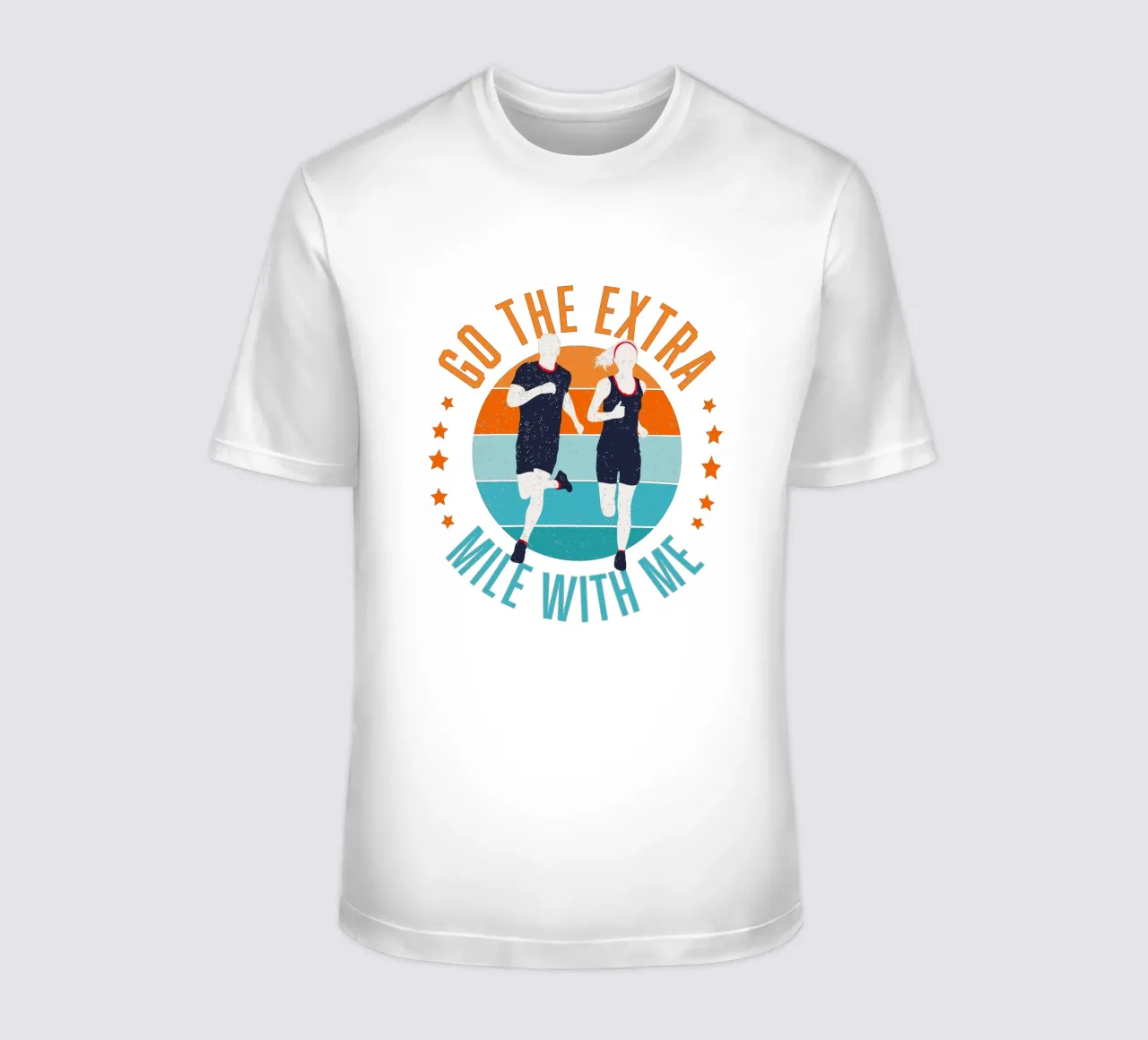 Fai il miglio in più con me. Motivazione per i Läufer. t-shirt da CalliLetters